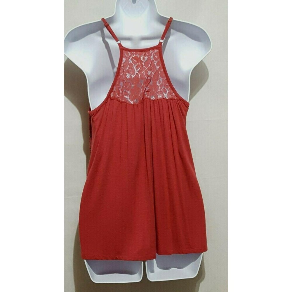 Maurice's Women's Top Small Dusty Rose Pink Crossover Crinkled Lace Detail - Picture 4 of 7